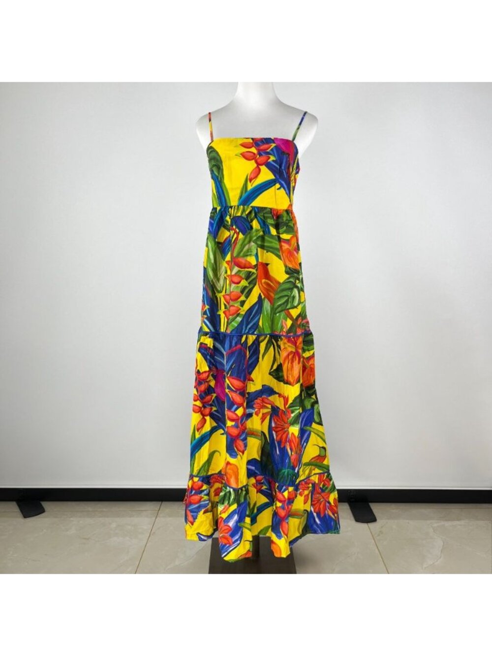 NWOT Farm Rio Cotton Bright Nature Maxi Sundress Multicolor Size M - Picture 2 of 15